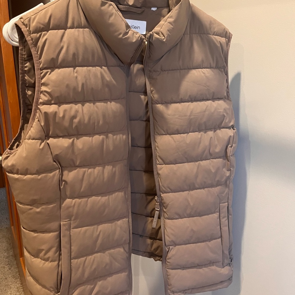 Calvin Klein Tan Quilted Vest